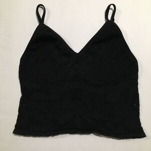 Mahina black cropped lace bralette top. Size M/L(Junior)
